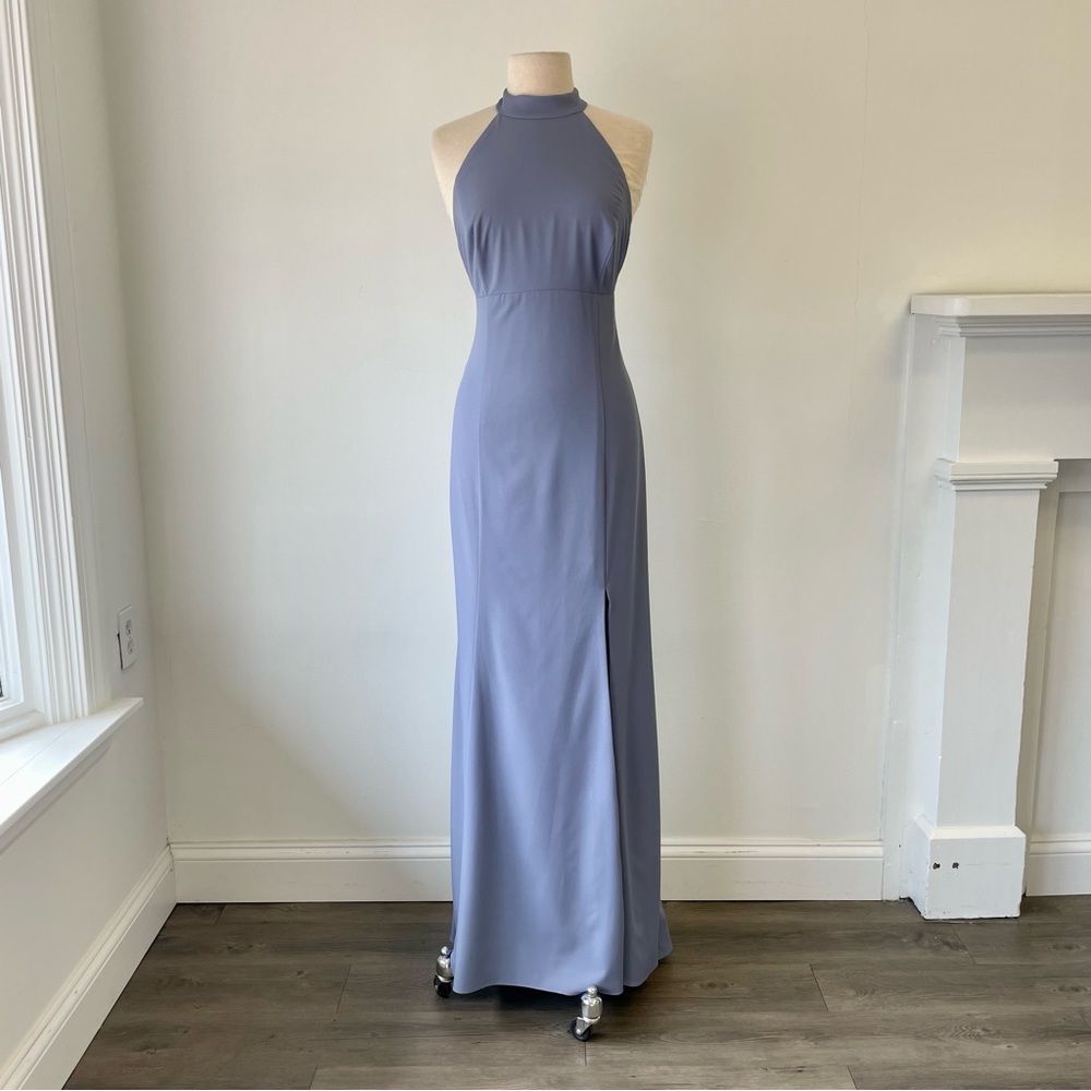 Amsale Bella Bridesmaids Exclusive Cat Gown | Slate | Crepe | GB090P
